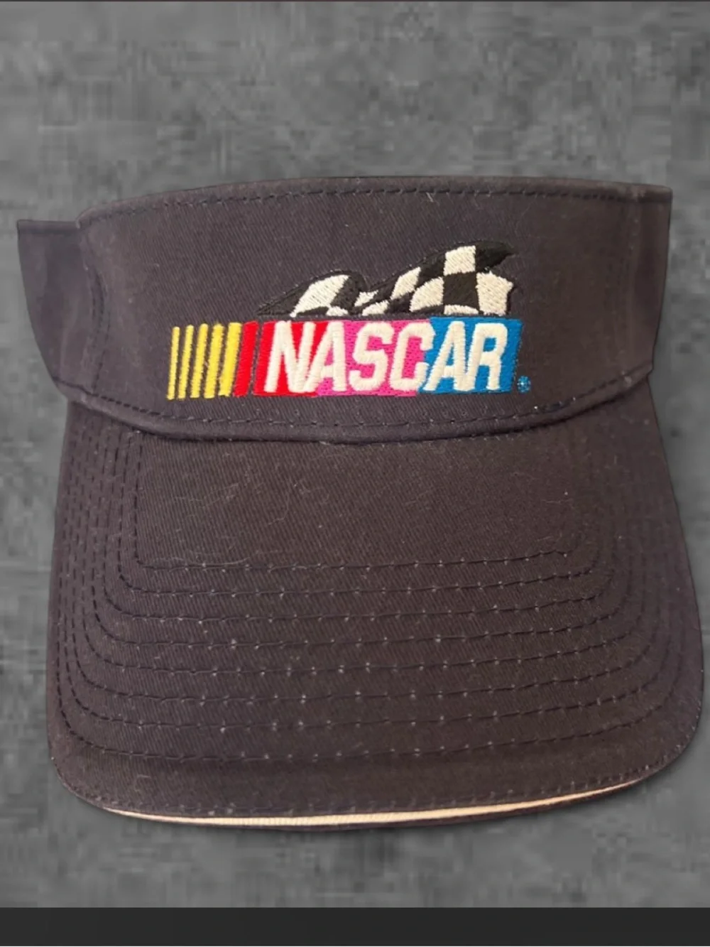 Navy blue Visor with Cream Trim